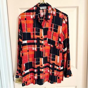 Ganni Multicolor Geometric Blouse